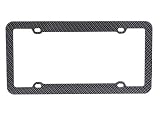 Car Automotive License Plate Frame Carbon Fiber Design Hard Durable Plastic