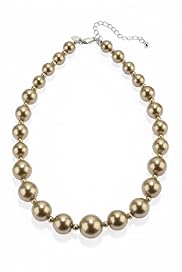 Faux Graduated Pearl Collar Necklace