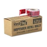 Redi-Tag 91002 Sign here red arrow flag dispenser refill for right side, 6 120-flag rolls/box