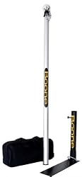 Boone Outdoor Extension Flag Pole 16' Fiber Glass and Tire Mount Stand