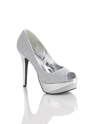 David's Bridal Glitter Open Toe Platform. Sizzle by Coloriffics. Style Shasta... by David's Bridal