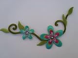 Produkt-Bild: Blumen Bl&uuml;ten Ranke Ranken Blume Bl&uuml;te Blumenranke 6 AUFN&Auml;HER APPLIKATION B&Uuml;GELBILD PATCH