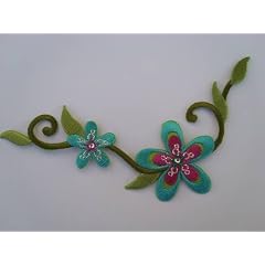 Blumen Bl�ten Ranke Ranken Blume Bl�te Blumenranke 6 AUFN�HER APPLIKATION B�GELBILD PATCH
