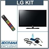LG 55LE5400 55 inch Class 1080p HD LED LCD TV, with Accessory Kit (2 HDMI Cables, 1 RGB Cable, 1 Audio Cable, Plasma / LCD Clean Kit, Monster 6 Outlet Surge Protection)