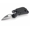 Tool Logic SL1M Mini Tactical Folding Straight Edge Knife With LED Flashlight and Signal Whistle, Black