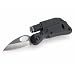 Tool Logic SL1M Mini Tactical Folding Straight Edge Knife With LED Flashlight and Signal Whistle, Black