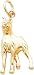 boxer13 - 14K Gold Diamond Cut Boxer Dog Charm
