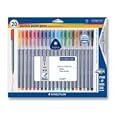 Triplus Fineliner Pens,.3mm,Metal Clad Tip,20/PK,Assorted, Sold as 1 pack