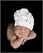 ~ Jamie Rae Crochet White Peony Hat *Many Peony Colors!* Baby (0m/18m) White
