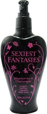 Sexiest Fantasies for Women Strawberries and Champagne Body Spray, 7.35 Ounce