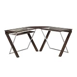 L-Shaped Tempered-Glass Computer Desk