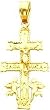 14K Gold Caravaca Cross Pendant