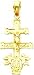 14K Gold Caravaca Cross Pendant