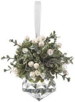 Ganz Kissing Krystal White Pearl Mini Ornament with Hanger (Jewel)