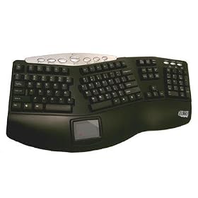 Adesso Tru-Form Pro PCK-308UB - Keyboard - PS 2 - 105 keys - ergonomic - touchpad by Adesso