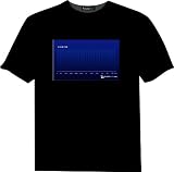 T-Qualizer TECHNO blau ( Equalizer LED Leucht T-Shirt ), Größe:S
