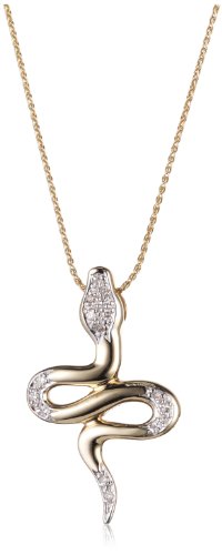 Bella Donna Damen-Collier Schlange 585 Gelbgold 14 Diamanten 0,07 ct. wei&szlig; Piqu&eacute;1 43cm 104 Preisvergleich