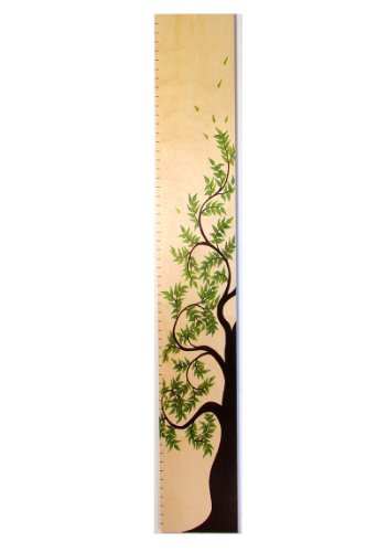 Tall Birch Tree of Life Wooden Height Chart