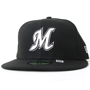 (ニューエラ)New Era NPB カスタム カラー キャップ 千葉 ロッテマリーンズ (ブラック/ホワイト) - 7 [ウェア&シューズ]