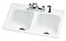 Tools & Hardware : Crane Plumbing 53464 Arlington 33-by-22-Inch Porcelain Enameled Steel Double-Bowl Kitchen Sink plus Sprayer, White
