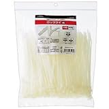 （まとめ） オーム電機 ロックタイ 150mm 白 LT-150W400WH 1袋（400本） 【×4セット】