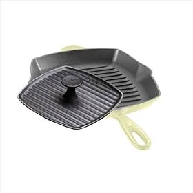 Le Creuset Enameled Cast-Iron Panini Press and Skillet Grill Set, Dune by Le Creuset