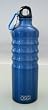 Oggi Blue Lustre Aluminum Sport Water Bottle with Screw Top Loop Cap & Caribiner Clip-26 oz