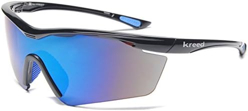 Kreed X-Ray Sunglasses - Men's Gloss Black Frame with Smoke/Blue Mirror Lens