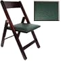 Upholstered and Padded Natural Wood Folding Chair