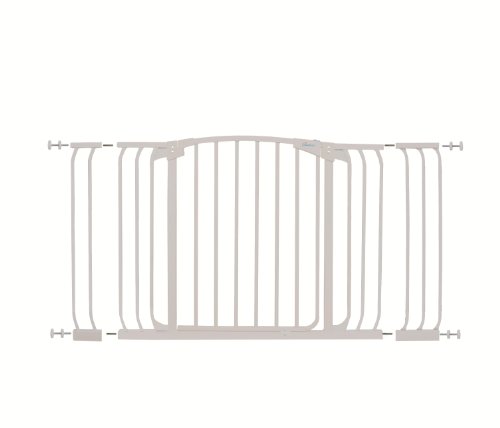 Dreambaby Chelsea Hallway Auto Close Security Gate in White with Extensions