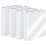 Wilson Jones 362 Basic Round Ring View Binder, 1", White, 4 Pack (W70362-14W)