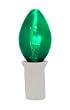 Pack 25 Commercial Transparent Green 3-LED C7 Replacement Christmas Light Bulbs