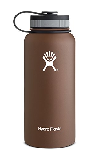Hydro Flask Insulated Wide Mouth Stainless Steel Water Bottle, Copper Brown, 32-Ounce