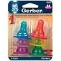 Gerber Silicone Nipples Bright Colors - 6pk