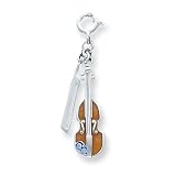 Buy Sterling Silver Enameled Violin Charm with 20 inch Sterling Silver Chain