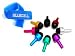 Bluecell Pack of 8 PCS Black/Gold/Purple/Hot Pink/Blue/Silver/Red/Green 2in1 anti-dust Earphone jack Mini Stylus/Styli Touch Pen/Plug for iPhone 3GS 4 4S + Free Bluecell Cable Tie