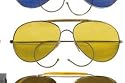 USA MILITARY ISSUE STYLE AVIATOR SUNGLASSES YELLOW DRIVING LENS..SO HI VIS NOT SUNSHADE