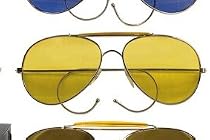 USA MILITARY ISSUE STYLE AVIATOR SUNGLASSES YELLOW DRIVING LENS..SO HI VIS NOT SUNSHADE