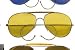 USA MILITARY ISSUE STYLE AVIATOR SUNGLASSES YELLOW DRIVING LENS..SO HI VIS NOT SUNSHADE