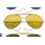 USA MILITARY ISSUE STYLE AVIATOR SUNGLASSES YELLOW DRIVING LENS..SO HI VIS NOT SUNSHADE