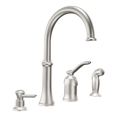 Moen Quinn CA87845CSL One-Handle High Arc Kitchen Faucet - Classic Stainless
