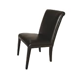 4 PCS set Amanti Brown Leather Dining Chairs - MD005BN