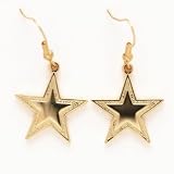 Dallas Cowboys NFL Team Logo Gold Tone Dangle Earrings