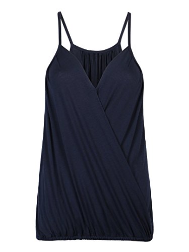 Persun Women Spaghetti Strap V-neck Ruffle Wrap Cami Vest Top