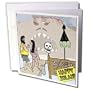 Rich Diesslins Funny General Cartoons - Halloween - Zombie Survivor Game Shows - Greeting Cards-12 Greeting Cards with envelopes