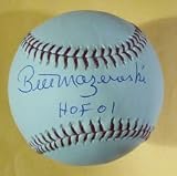 Bill Mazeroski Autographed Pittsburgh Pirates MLB Baseball w/"HOF 01"