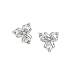 3 Pear Shaped Cubic Zirconia (Created) Floral Earrings in 14K White Gold