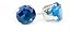 2 mm Round CZ Stud Earrings (BLUE ZIRCON) title=