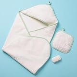 Under the Nile Organic Cotton Hooded Towel with Sage Trim