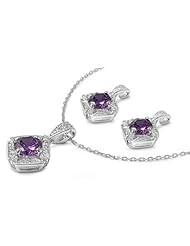 Sterling Silver Sets With Cubic Zirconia